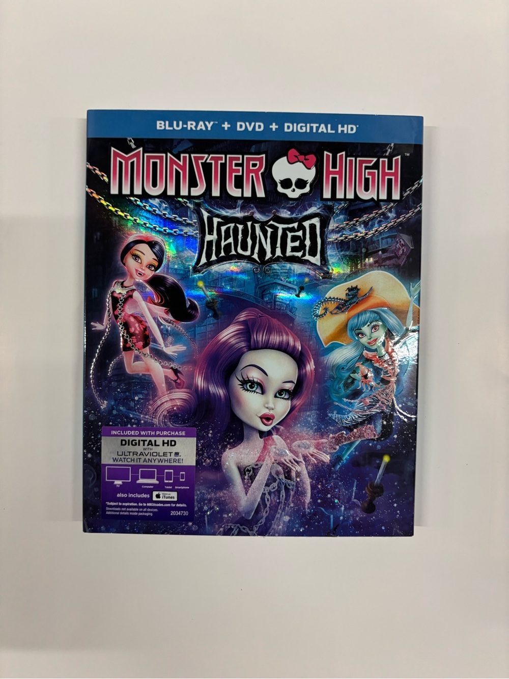 Monster High Blu-ray/DVD Back Cover - Purple & Blue Artwork